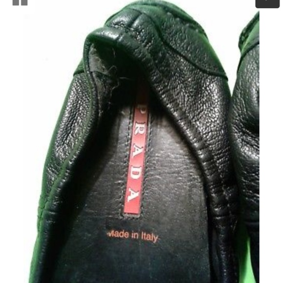 Women's authentic PRADA Black Leather Driving Sole - Picture 7 of 8